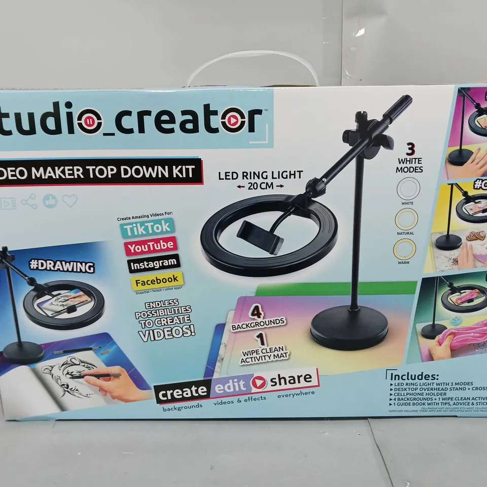 STUDIO CREATOR VIDEO MAKER TOP DOWN KIT RRP £20