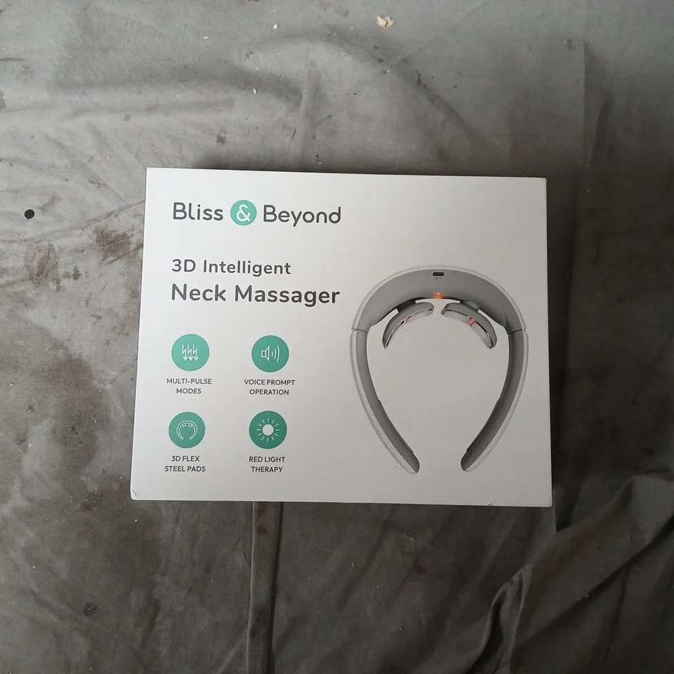 BLISS & BEYOND 3D INTELLIGENT NECK MASSAGER – BOXED