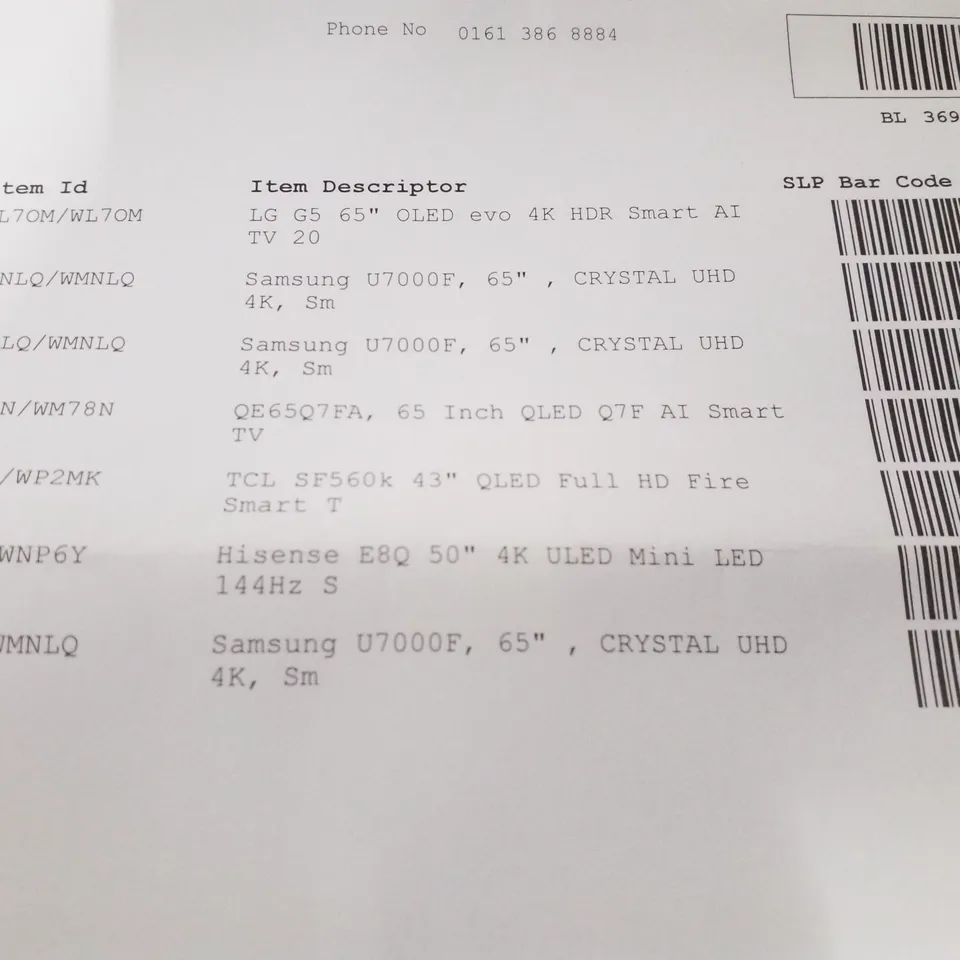 PALLET CONTAINING 7 DAMAGED TVS