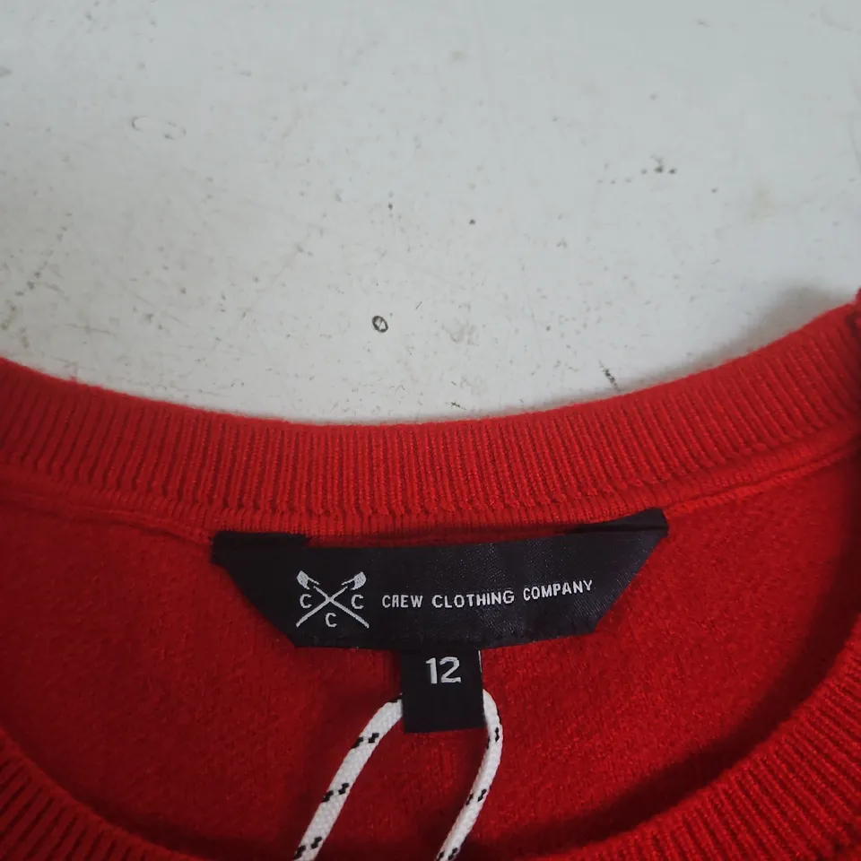 CAEW CLOTHING COMPANY SOLID KNIT TEE – RED, UK 12