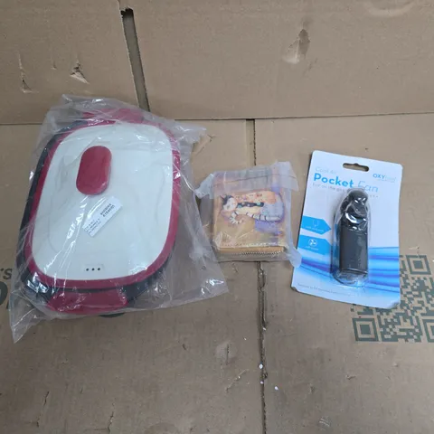 LARGE QUANTITY OF ASSORTED ITEMS TO INCLUDE NONSTICK MICROWAVE GRILL PAN, POCKET FAN, MONEY PURSES, ETC - COLLECTION ONLY