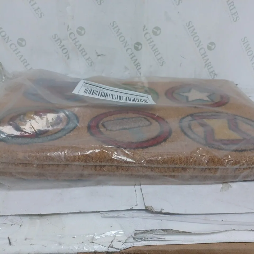 3 MARVEL STENCILLED COIR DOORMATS - 40x60cm