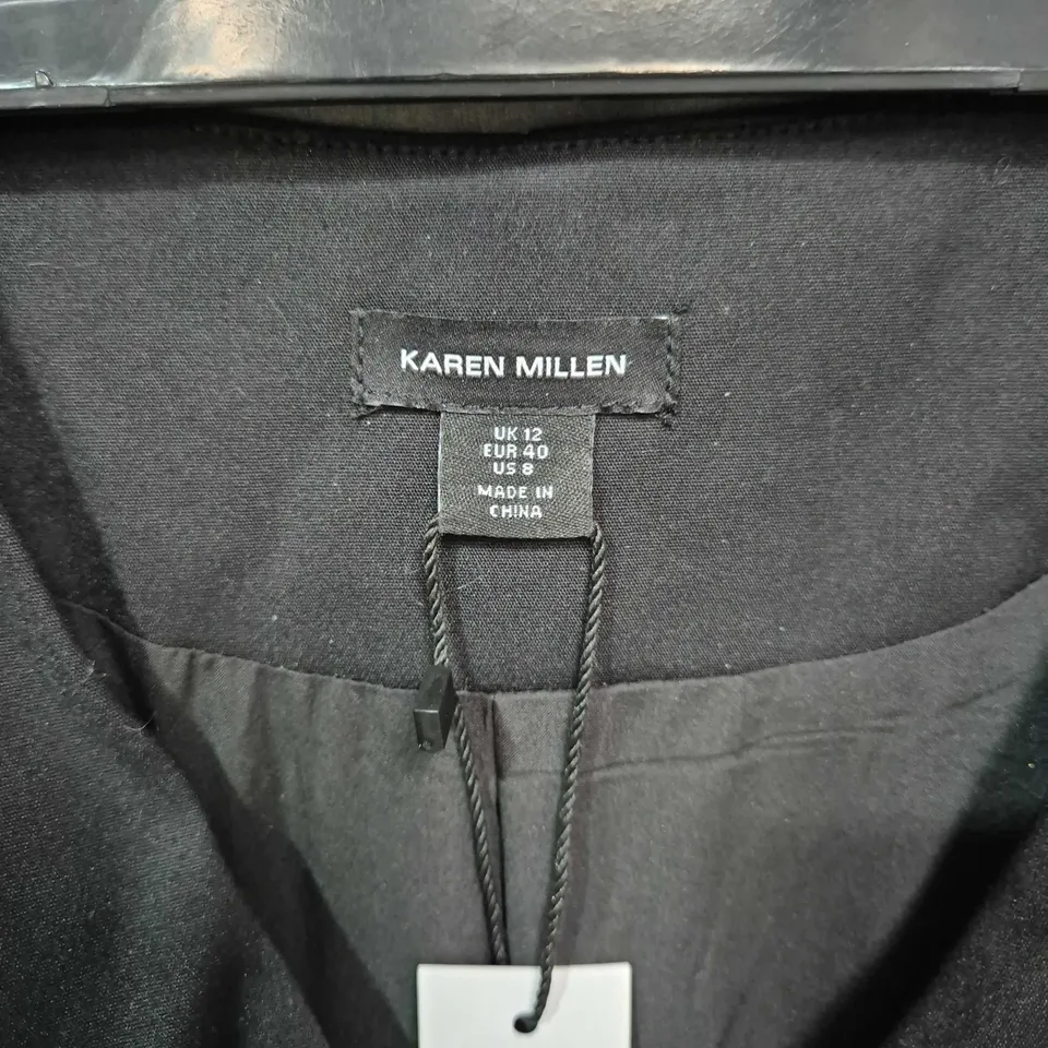 KAREN MILLEN BLACK BLAZER & SKIRT SET – UK 12 (EU 40)