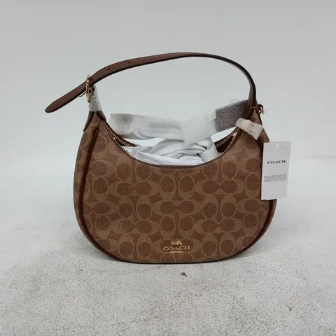 COACH SIGNATURE MONOGRAM BAG β BROWN/TAN