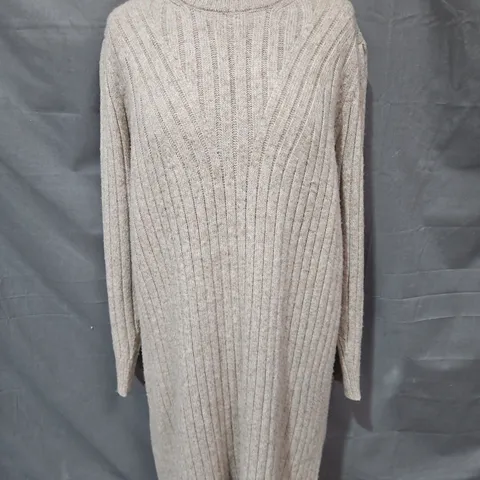 ANYDAY BY JOHN LEWIS KNIT DRESS IN BEIGE - SIZE L