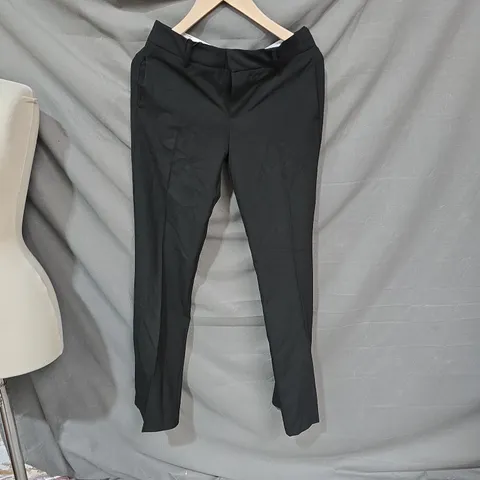 BERSHKA BLACK LOW RISE SLIM TROUSERS – WOMEN'S UK 8 (EU 36)