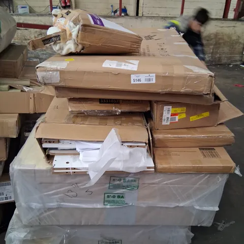 PALLET OF ASSORTED FURNITURE AND PARTS TO INCLUDE;