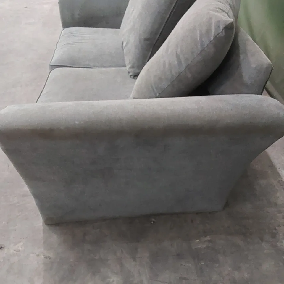 DURY 2 SEATER FABRIC UPHOLSTERED SOFA - GREY