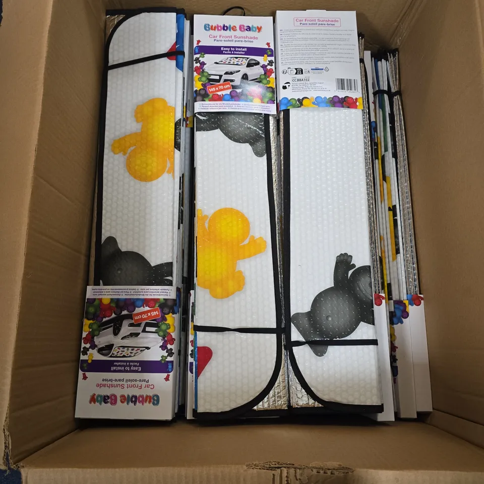 BOX OF APPROXIMATELY 20 BUBBLE BABY CAR FRONT SUNSHADES