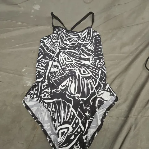 FUNKITA LADIES ONE-PIECE SWIMSUIT – NIGHT FLYER, UK 10, BLACK/WHITE