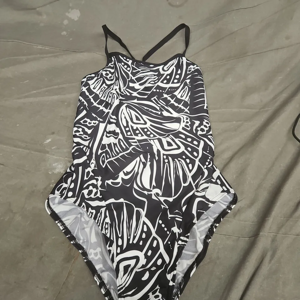 FUNKITA LADIES ONE-PIECE SWIMSUIT – NIGHT FLYER, UK 10, BLACK/WHITE