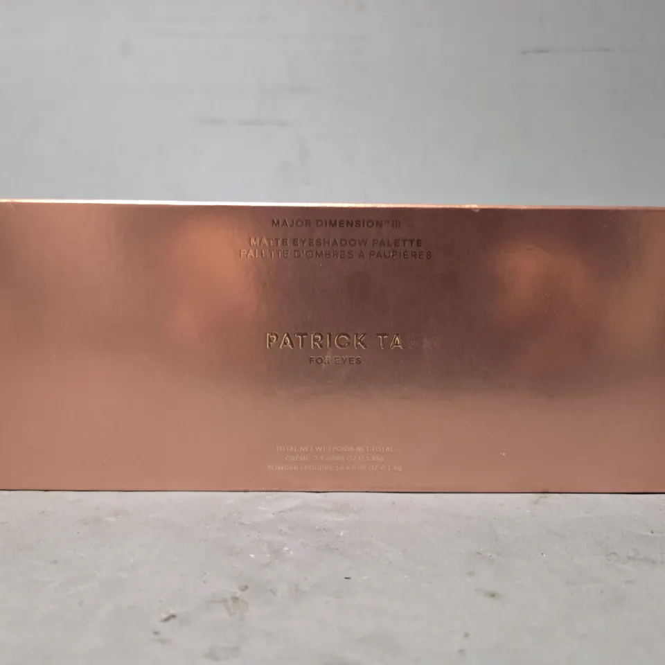 PATRICK TA MAJOR DIMENSION III MATTE EYESHADOW PALETTE