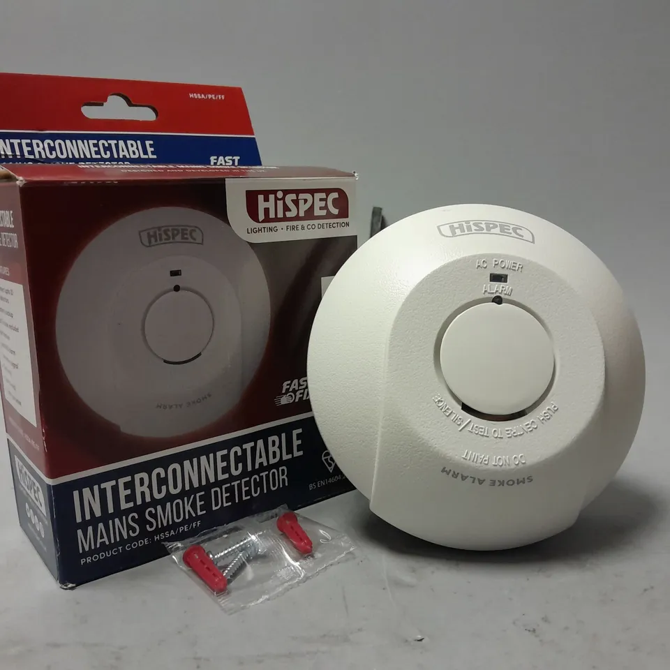 BOXED HISPEC INTERCONNECTABLE MAINS SMOKE DETECTOR (HSSA/PE/FF)