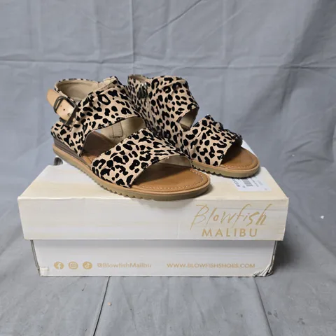 MALIBU BLOWFISH BLISS SANDALS - LEOPARD PRINT - SIZE 4
