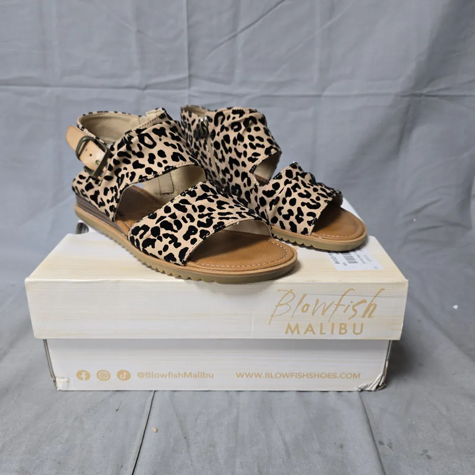 MALIBU BLOWFISH BLISS SANDALS - LEOPARD PRINT - SIZE 4
