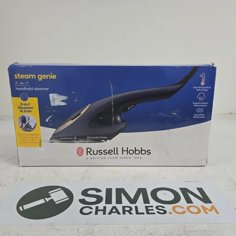 RUSSELL HOBBS 2 IN 1 STEAM GENIE HANDHELD STEAMER BOXED