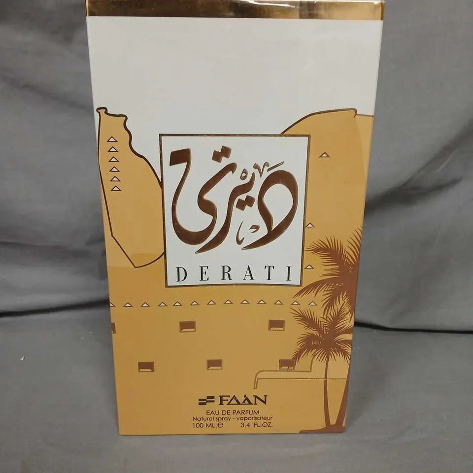 THREE BOXED DERATI EAU DE PARFUM – FAAN, 100 ML