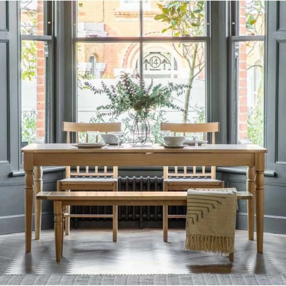 BOXED ETON EXTENDING PRAIRIE DINING TABLE