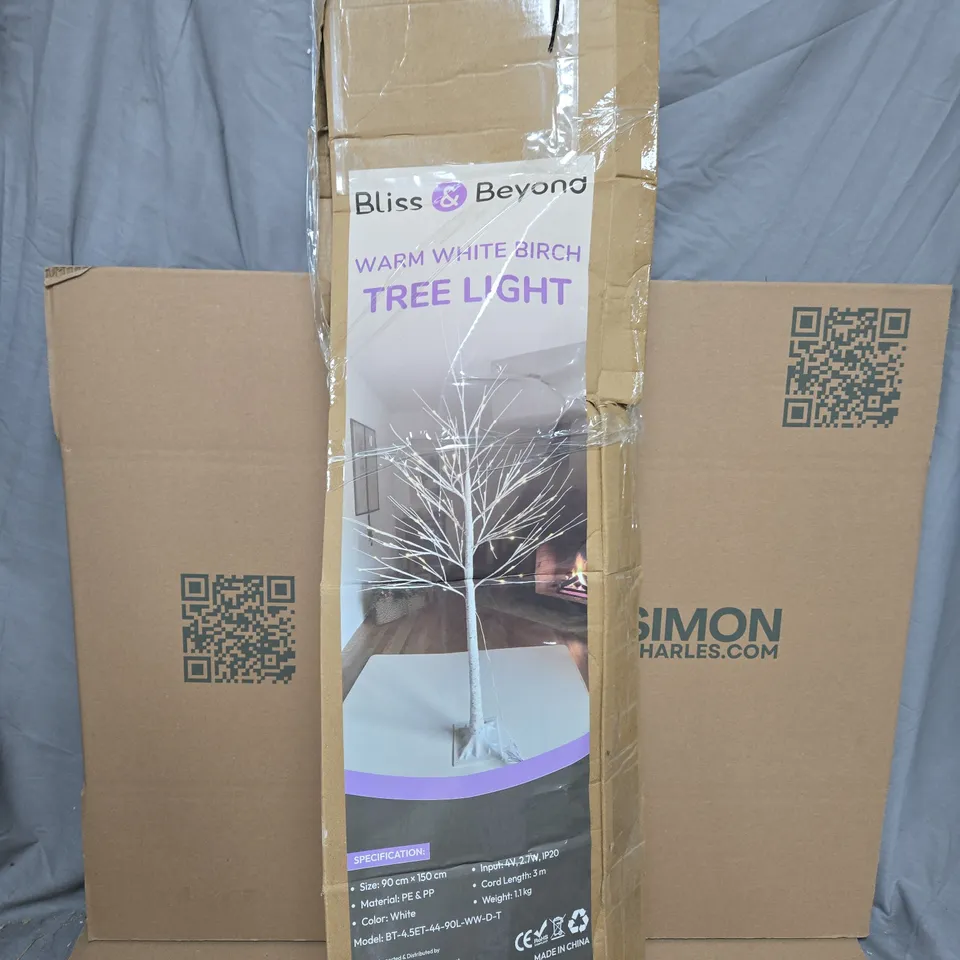 BLISS & BEYOND WARM WHITE BIRCH TREE LIGHT