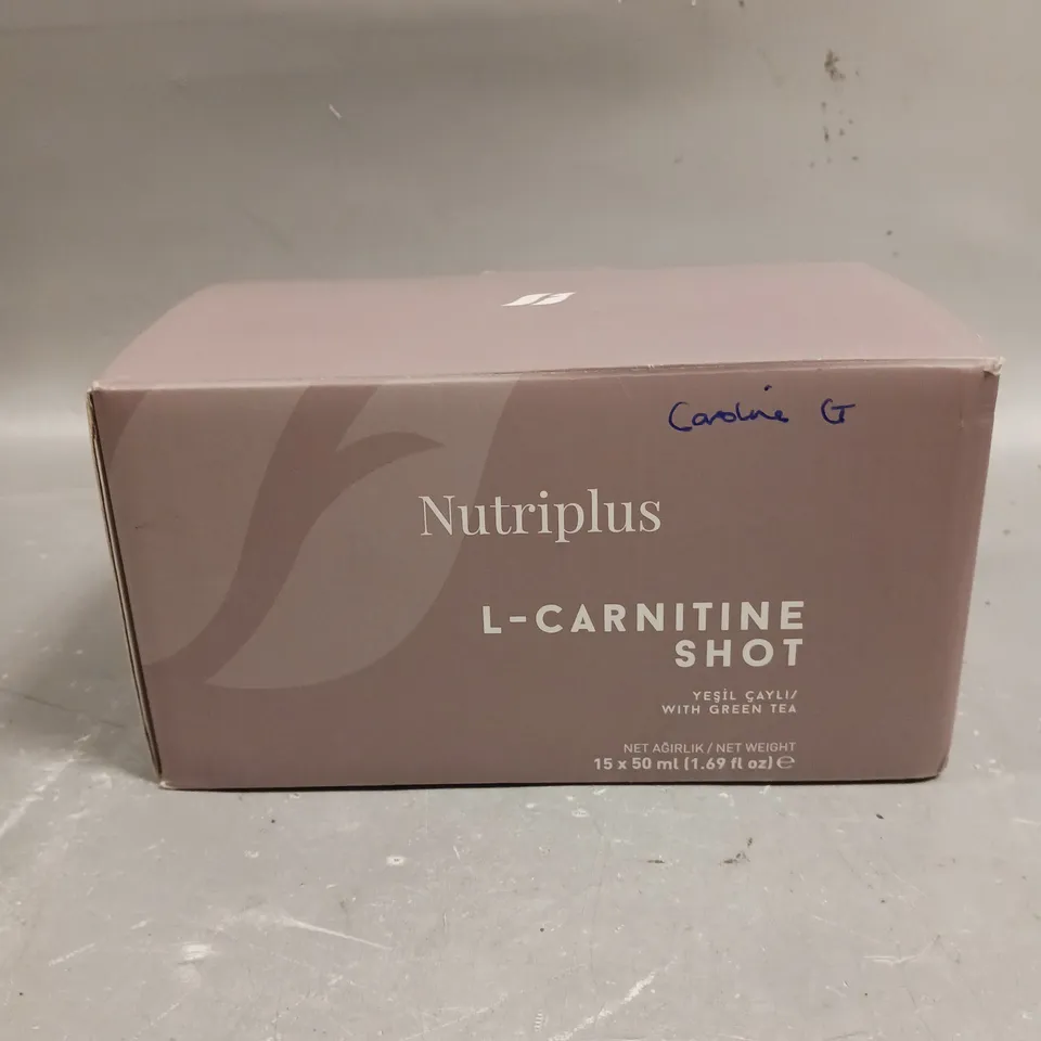 BOXED NUTRIPLUS L-CARNITINE SHOTS - 15 X 20ML