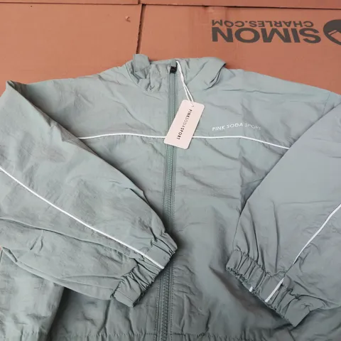 PINK SODA SPORT KIDS' JACKET – SIZE 10-11YRS, GREY-GREEN