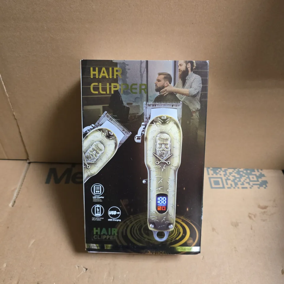 HAIR CLIPPER USB RECHARGEABLE – DECORATIVE ENGRAVED FINISH (BOXED)