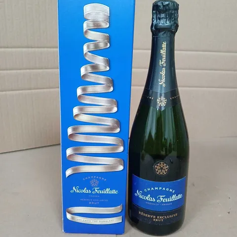 SEALED NICHOLAS FEUILLATTE RESERVE EXCLUSIVE BRUT CHAMPAGNE 750ML - COLLECTION ONLY