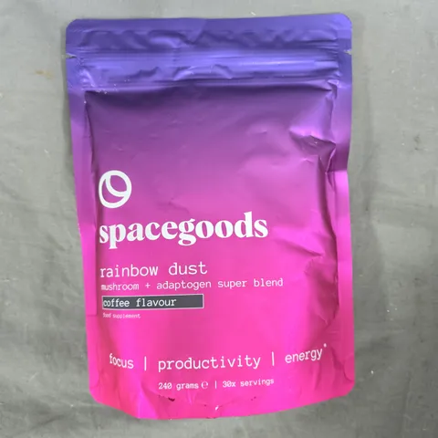 SPACEGOODS RAINBOW DUST MUSHROOM + ADAPTOGEN SUPER BLEND, COFFEE FLAVOUR, 240G
