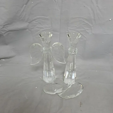 JM BY JULIEN MACDONALD SET OF 2 GLASS ANGELS