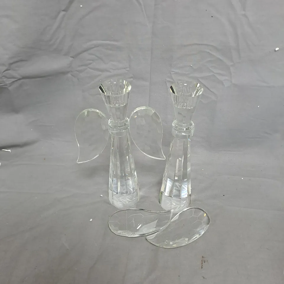JM BY JULIEN MACDONALD SET OF 2 GLASS ANGELS