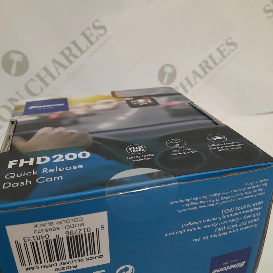 BOXED AND SEALED BINATONE FHD200 FULL HD QUICK RELEASE DASH CAM