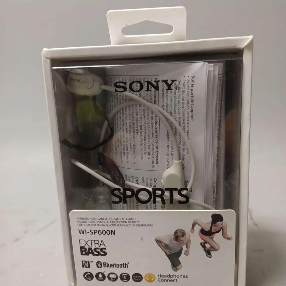 BOXED SONY WI-SP600N SPORTS WIRELESS NOISE CANCELLING IN-EAR HEADPHONES
