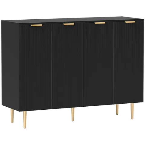 BOXED HOMCOM SIDEBOARD BUFFET CABINET KITCHEN STORAGE CABINET WITH 4 DOORS BLACK