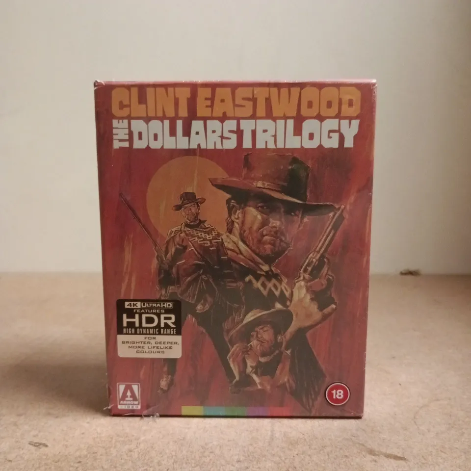SEALED CLINT EASTWOOD "THE DOLLARS TRILOGY" 8-DISC 4K ULTRA HD LIMITED EDITION BOX SET