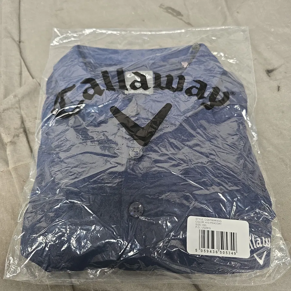 GALLOWAY NAVY BLUE POLO TOP SIZE XXL
