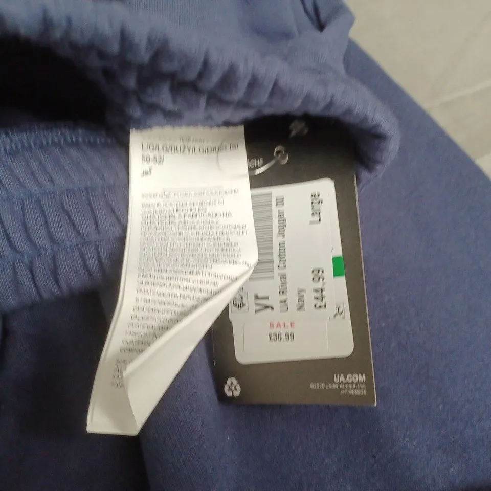 UNDER ARMOUR RIVAL COTTON JOGGERS IN NAVY - LARGE
