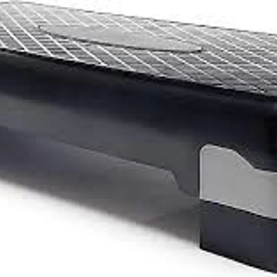 BOXED ACTIVEFOREVER 68CM ADJUSTABLE WORKOUT AEROBIC STEPPER WITH 2 ADJUSTABLE STEP LEVELS - GREY