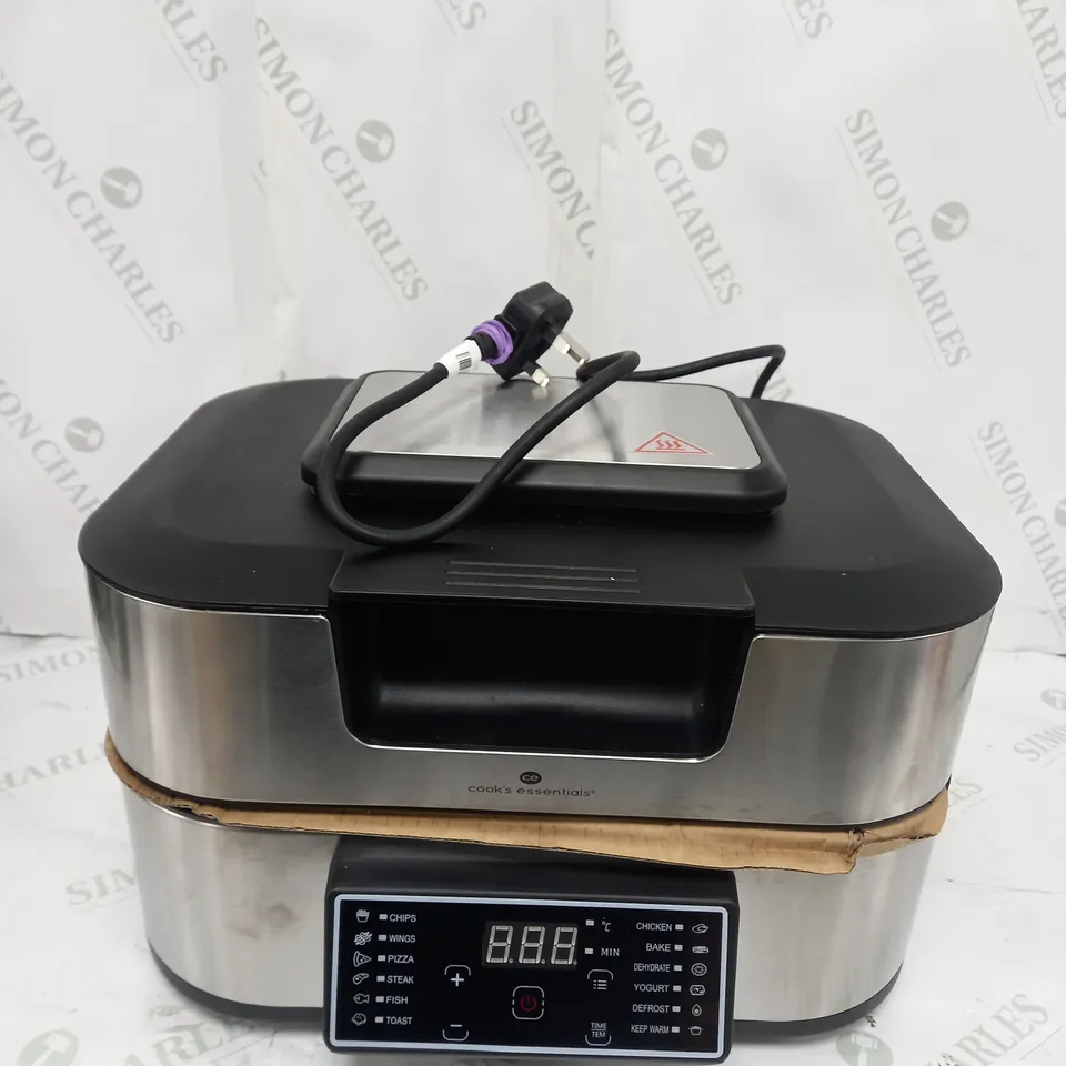 BOXED OUTLET COOK'S ESSENTIALS GRILL & AIRFRYER 5.5L