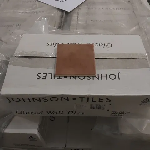 PALLET TO CONTAIN APPROX 72 X CARTONS OF JOHNSON COTSWOLDS TERRACOTA GLAZED WALL TILES - 100 TILES PER CARTON // SIZE: 100 X 100 X 6.5mm