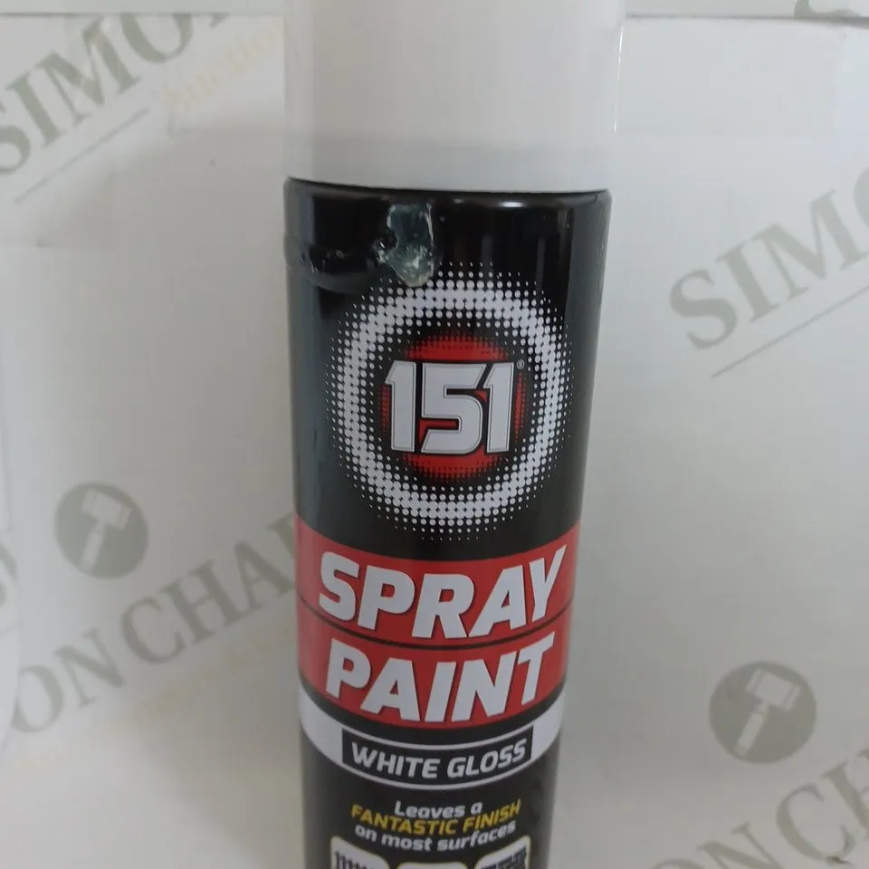 BOX OF APPROX 11 151 SPRAY PAINT WHITE GLOSS -100G