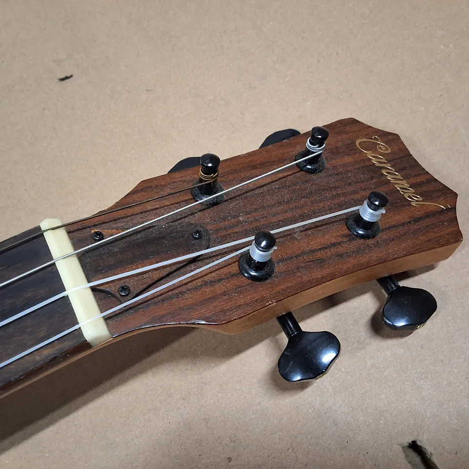 CARAMEL ACOUSTIC-ELECTRIC GUITAR WITH BUILT-IN PICKUP SYSTEM