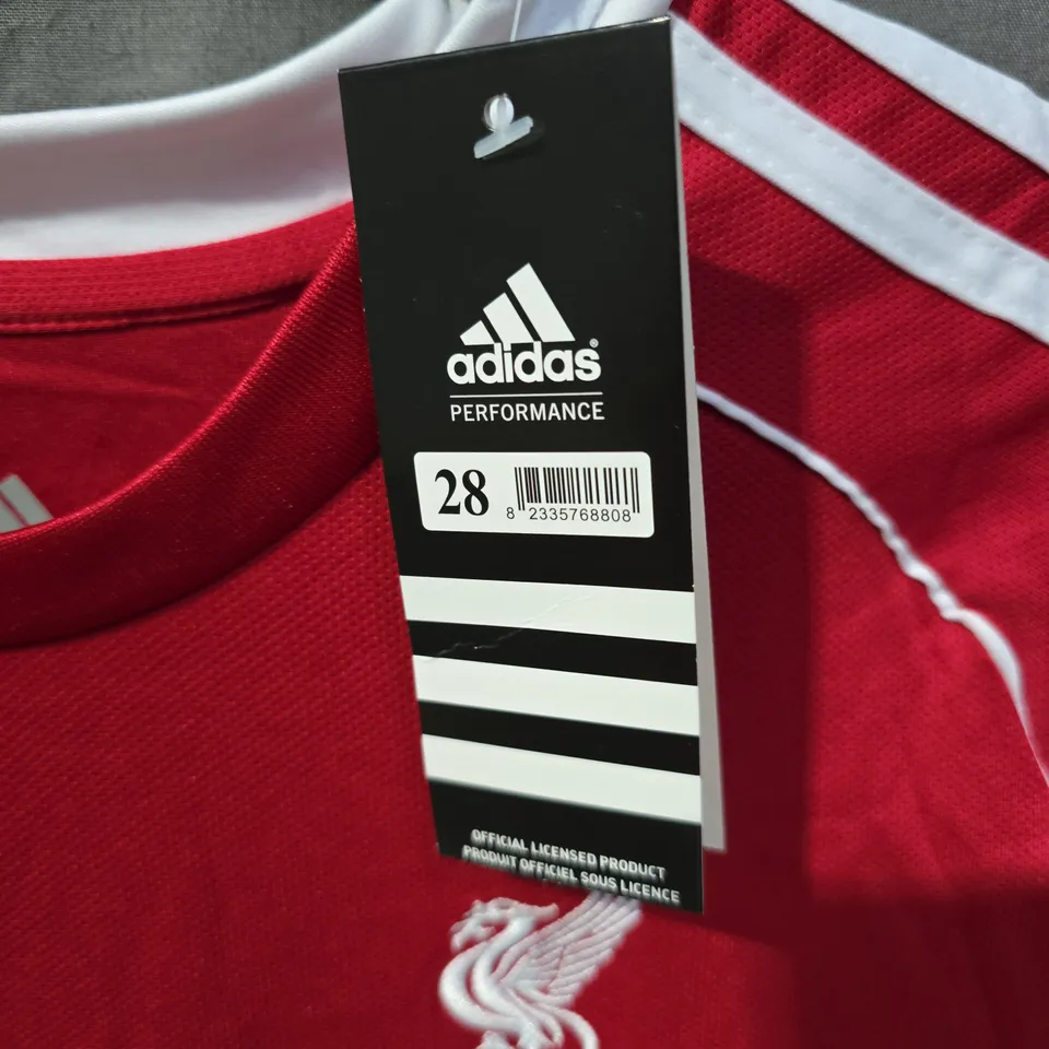 LIVERPOOL FC HOME SHIRT+SHORTS+SOCKS – MOHAMED SALAH 11, ADIDAS, UK S (EU 40-42), OFFICIAL LICENSED PRODUCT