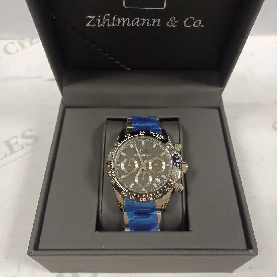 ZIHLMANN & CO TRIPLE DIAL BRACELET STRAP WRISTWATCH