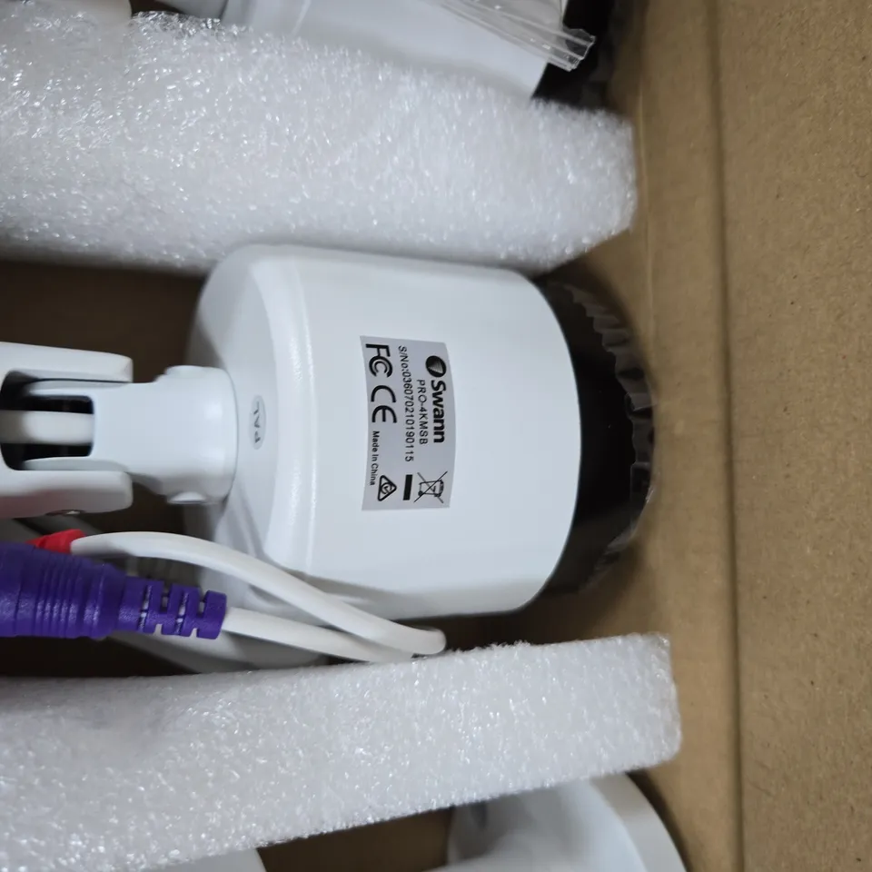 SWANN CCTV BULLET SECURITY CAMERAS – SET OF 4 WITH CABLES & MOUNTING HARDWARE