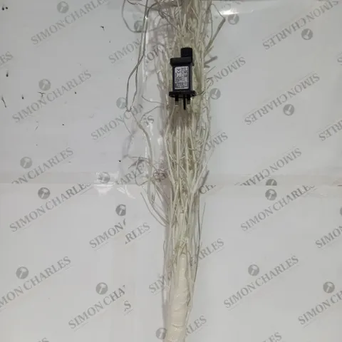 ALISON CORK PRE LIT GLITTER BRANCH TREE - WHITE- COLLECTION ONLY