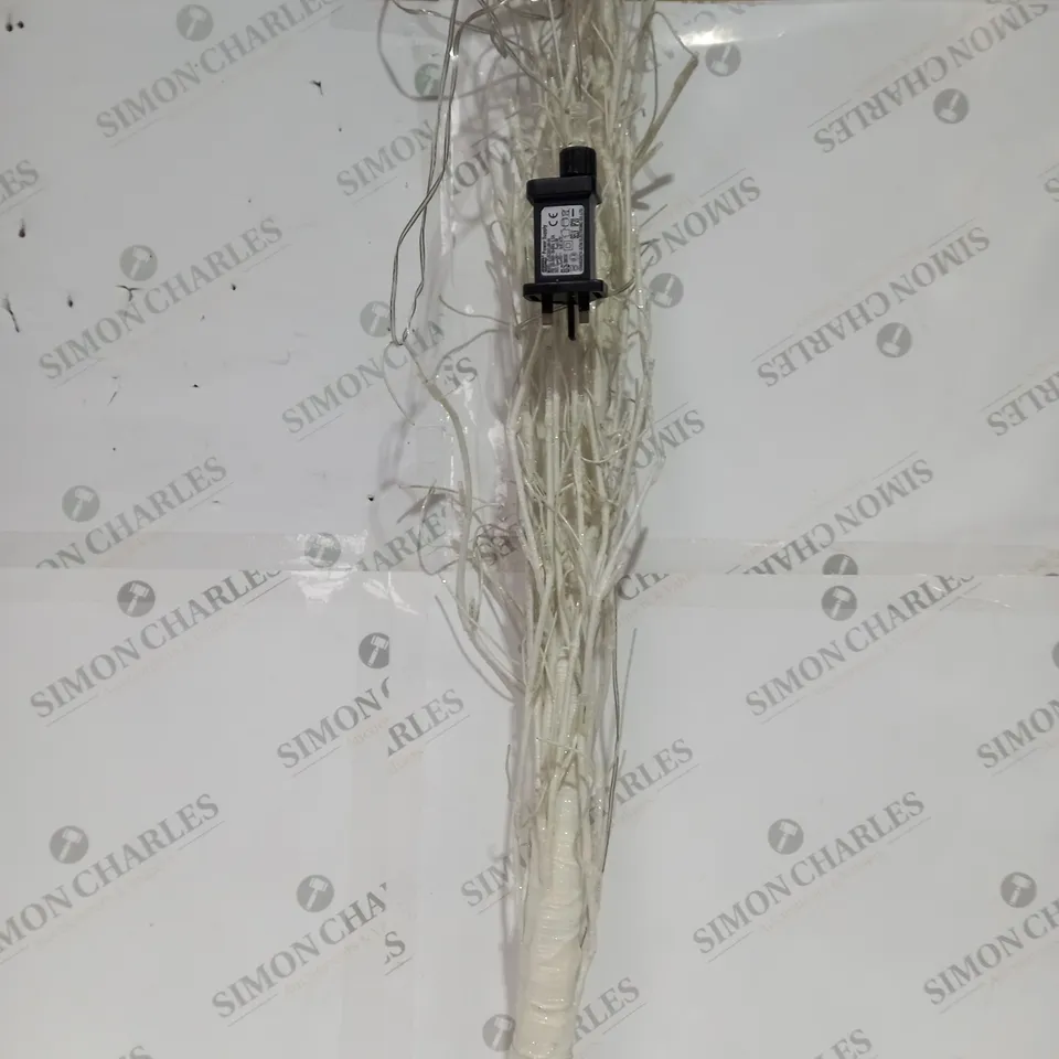 ALISON CORK PRE LIT GLITTER BRANCH TREE - WHITE- COLLECTION ONLY