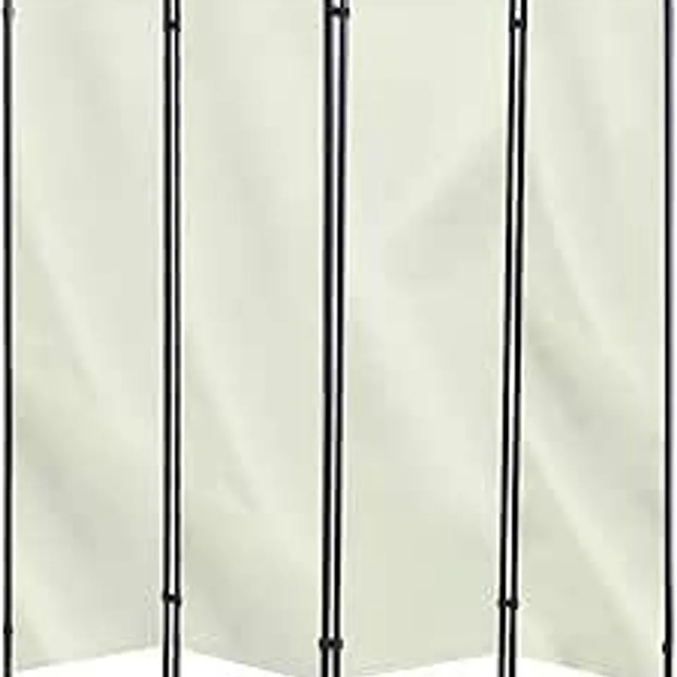 BOXED CLIPOP 4-PANEL ROOM PROTECTIVE SCREENS, FOLDING PANEL DIVIDER SCREEN MOVABLE PROTECTIVE SEPARATOR PARTITION WALL FURNITURE FOR LIVING ROOM BEDROOM AND OFFICE (BEIGE)