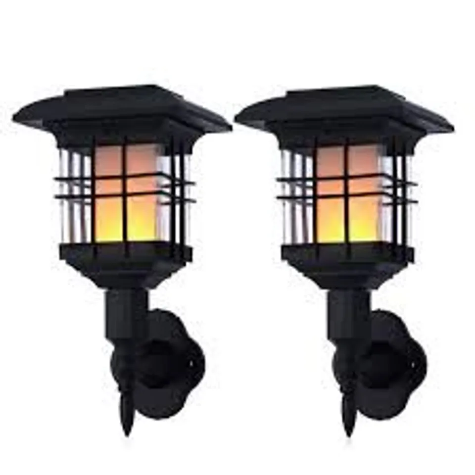 OUTLET FLOURISH SOLAR FLAME LIGHT (SET OF 2)