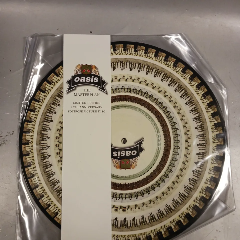 OASIS THE MASTERPLAN LIMITED EDITION 25TH ANNIVERSARY ZOETROPE PICTURE DISC VINYL 