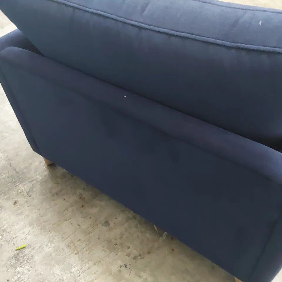 QUALITY BRITISH MADE LOUNGE Co EASY CHAIR WITH BOLSTER CUSHIONS BLUE PLUS FABRIC